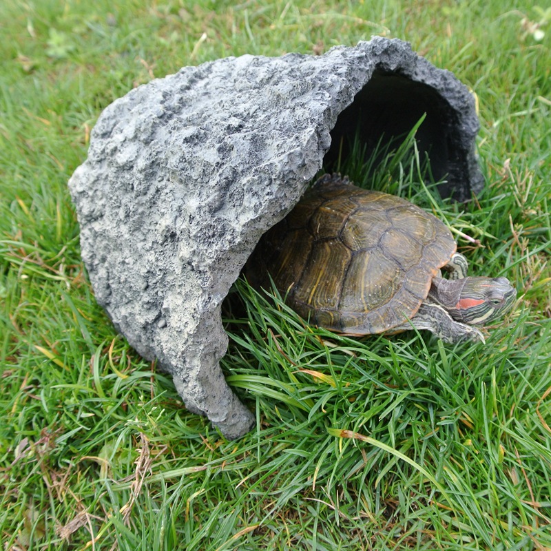 树脂工艺品生产乌龟特大躲避洞穴别墅装饰花园仿真水族爬宠石头