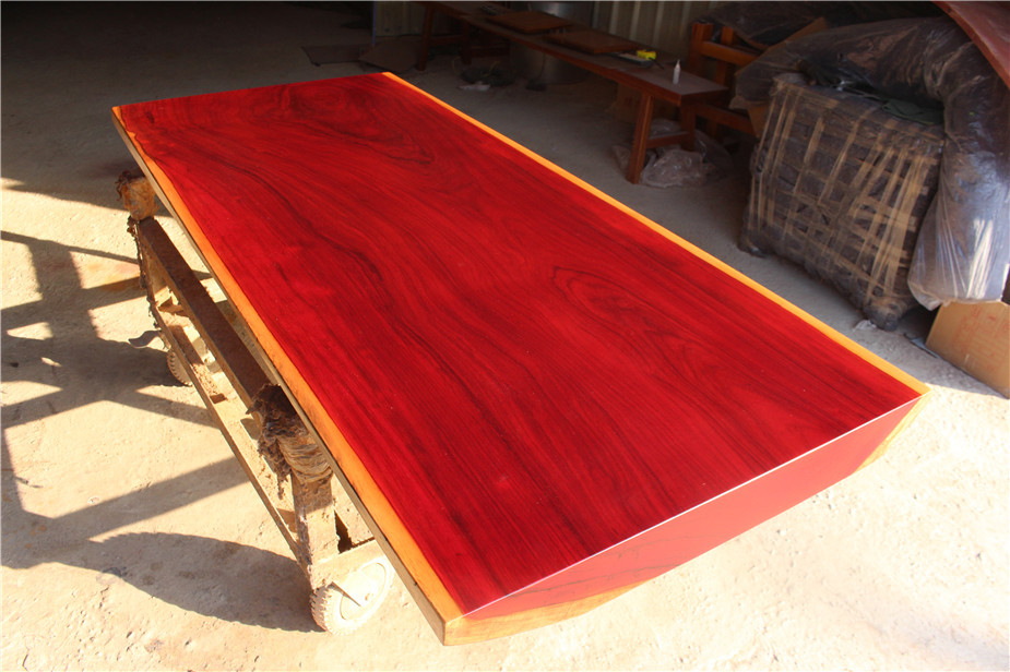 非洲红花梨实木大板餐桌 鸡翅木原木大板办公桌老板桌红木大板供应商