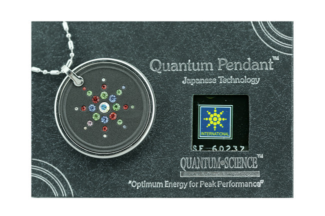 quantum pendant 天然负离子能量吊坠 彩钻满天星带钢圈能量石