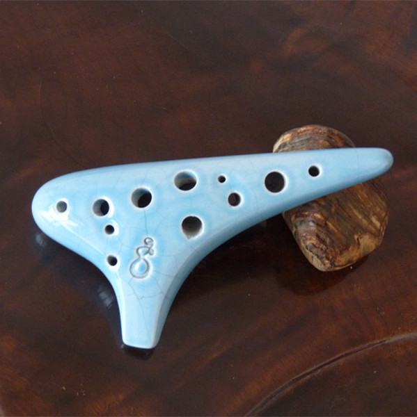 陶笛厂家生产批发 吹奏类乐器 北京八度陶笛12孔sc高音c调青裂