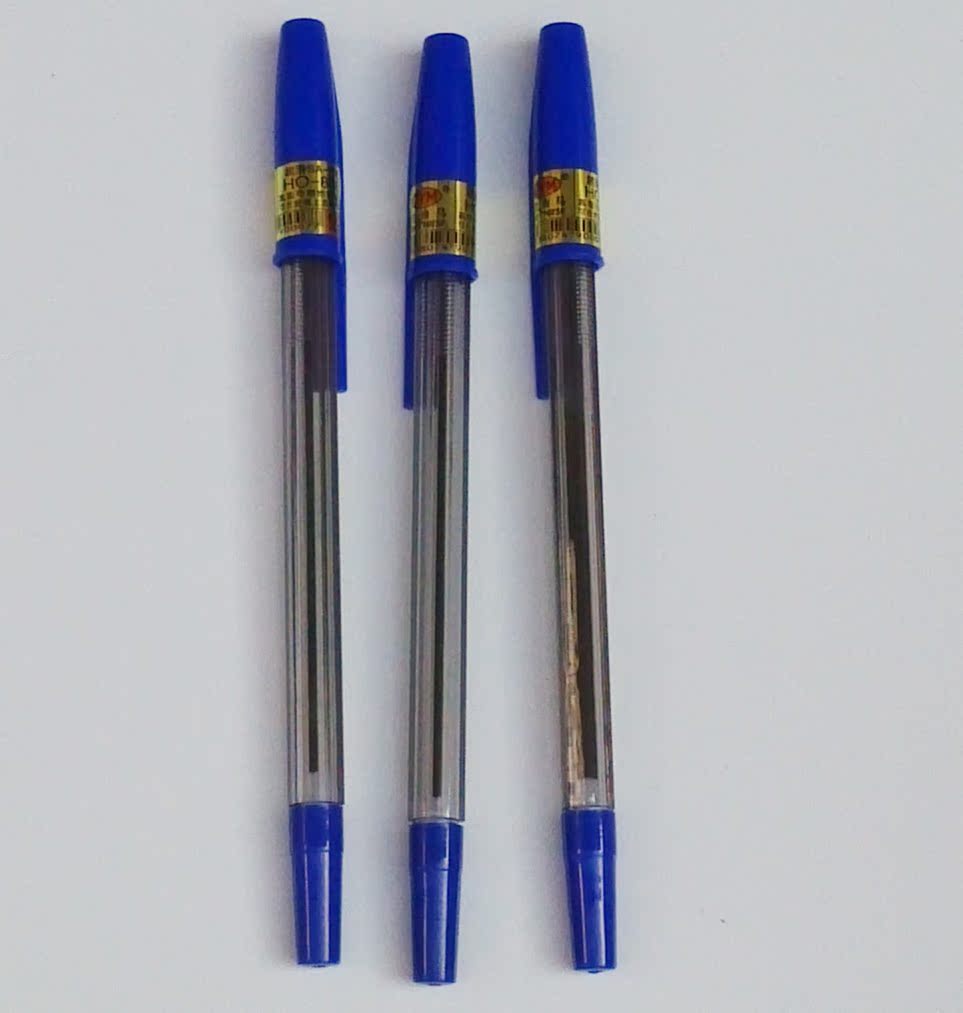 sas带盖圆珠笔办公用品专用07蓝色圆珠笔自由马圆珠笔