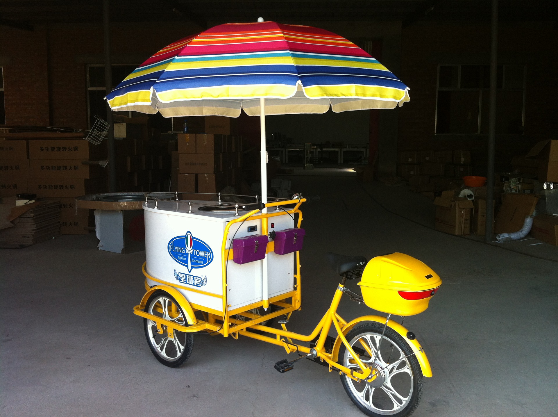 三轮冰淇淋车 ice-cream倒骑三轮车倒骑驴hy-16