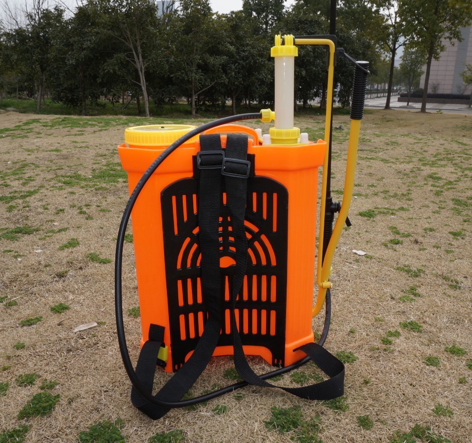 厂家直销供应双管16l八角手动喷雾器 背负式气压喷雾器农用消毒