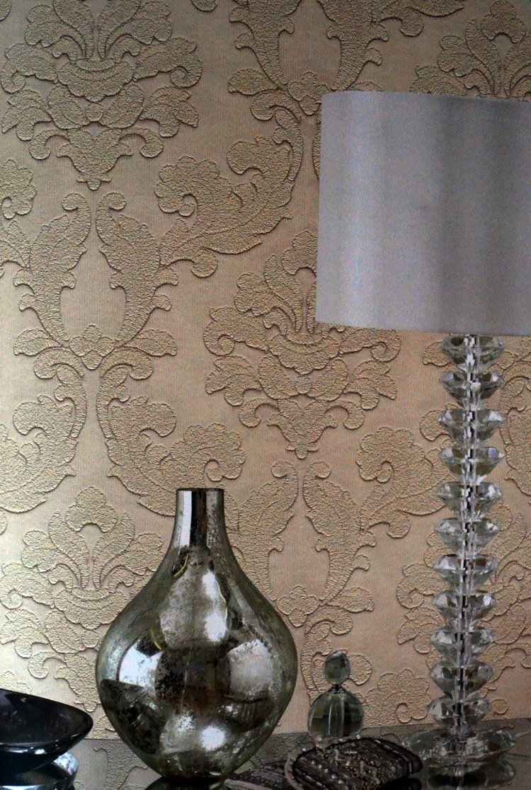 专业批发 爱迪isabella高发泡植绒壁纸 单层高品质墙纸壁纸