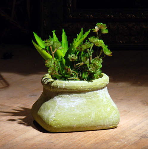 北欧简约小清新勾藤绿色多肉花盆种植器岀口生产厂批发