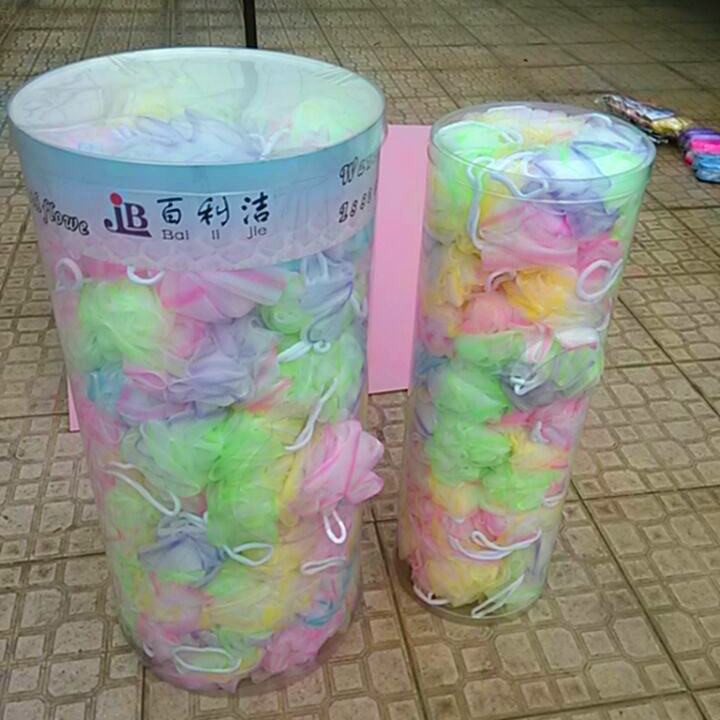 超市专卖彩色沐浴花 精美柔软散沐浴球日用百货配货中心 赠品礼品