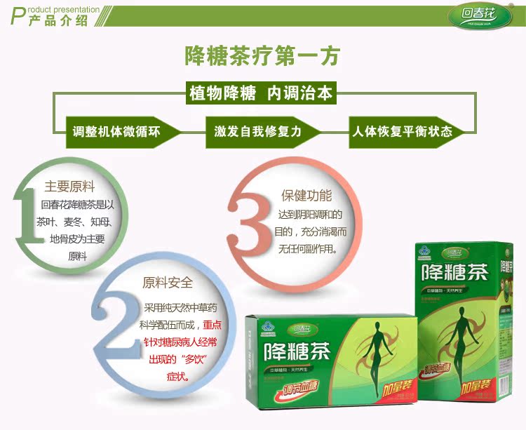 回春花降糖茶 降三高 保健茶 正品保证