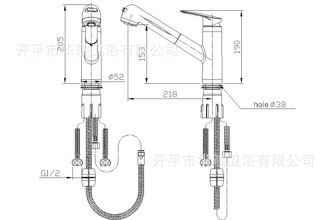 塑料水龙头 抽拉厨房水龙头冷热 菜盆龙头 新款 卫浴(hr.
