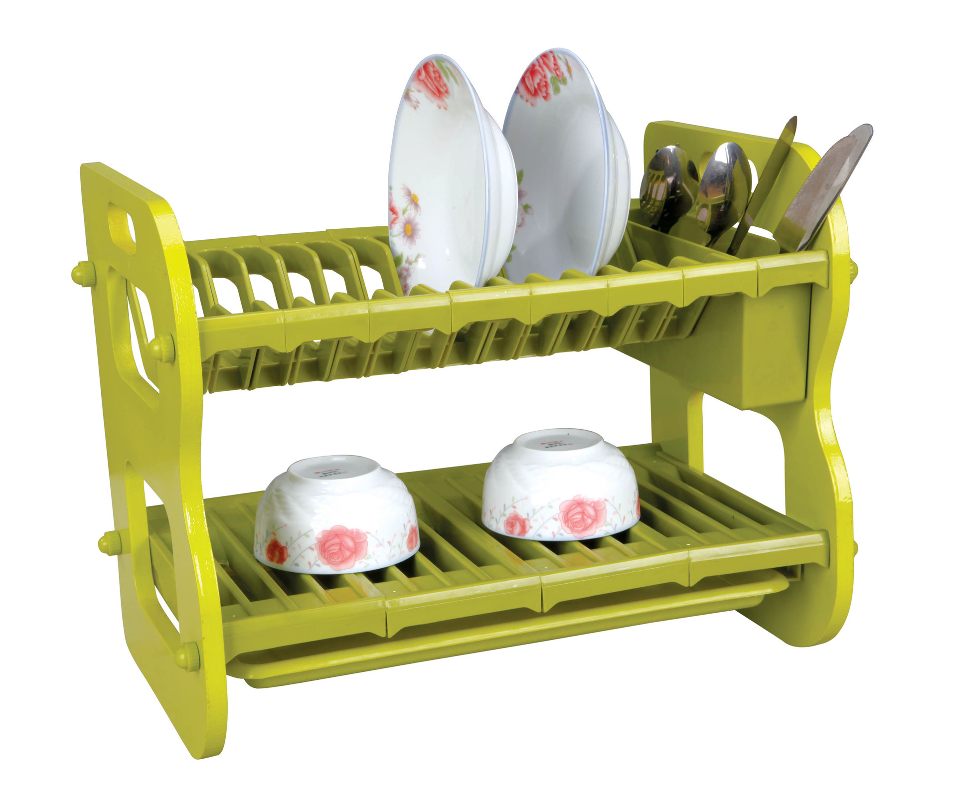 塑料 双层碗碟架 厨房置物架 碗架 沥水架滴水架托盘2