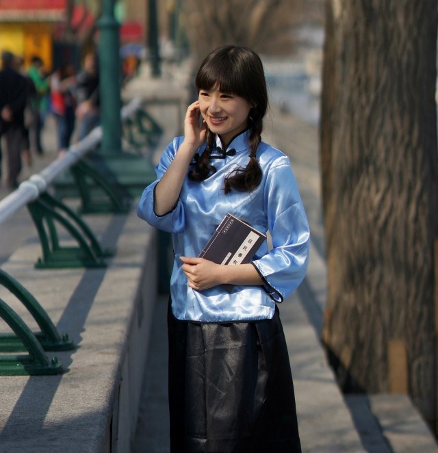 民国学生装女五四青年装棉民国时期古装服装校服毕业服写真中山装