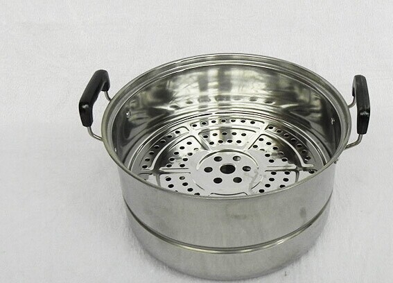 加厚不锈钢蒸锅 单层蒸锅 单底单篦蒸锅 单底蒸笼特价