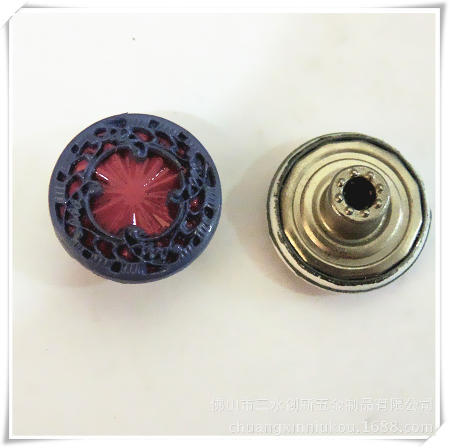 20mm花形蓝色工字扣