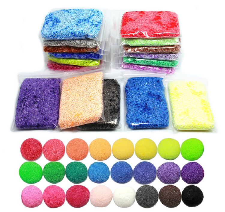 厂家直销 24色珍珠泥 雪花泥 泡泡泥 1000克1公斤袋装 可混批