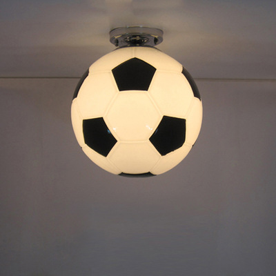 批发世界杯 幼儿园足球吊灯吸顶灯 儿童房灯具创意卧室玻璃灯饰