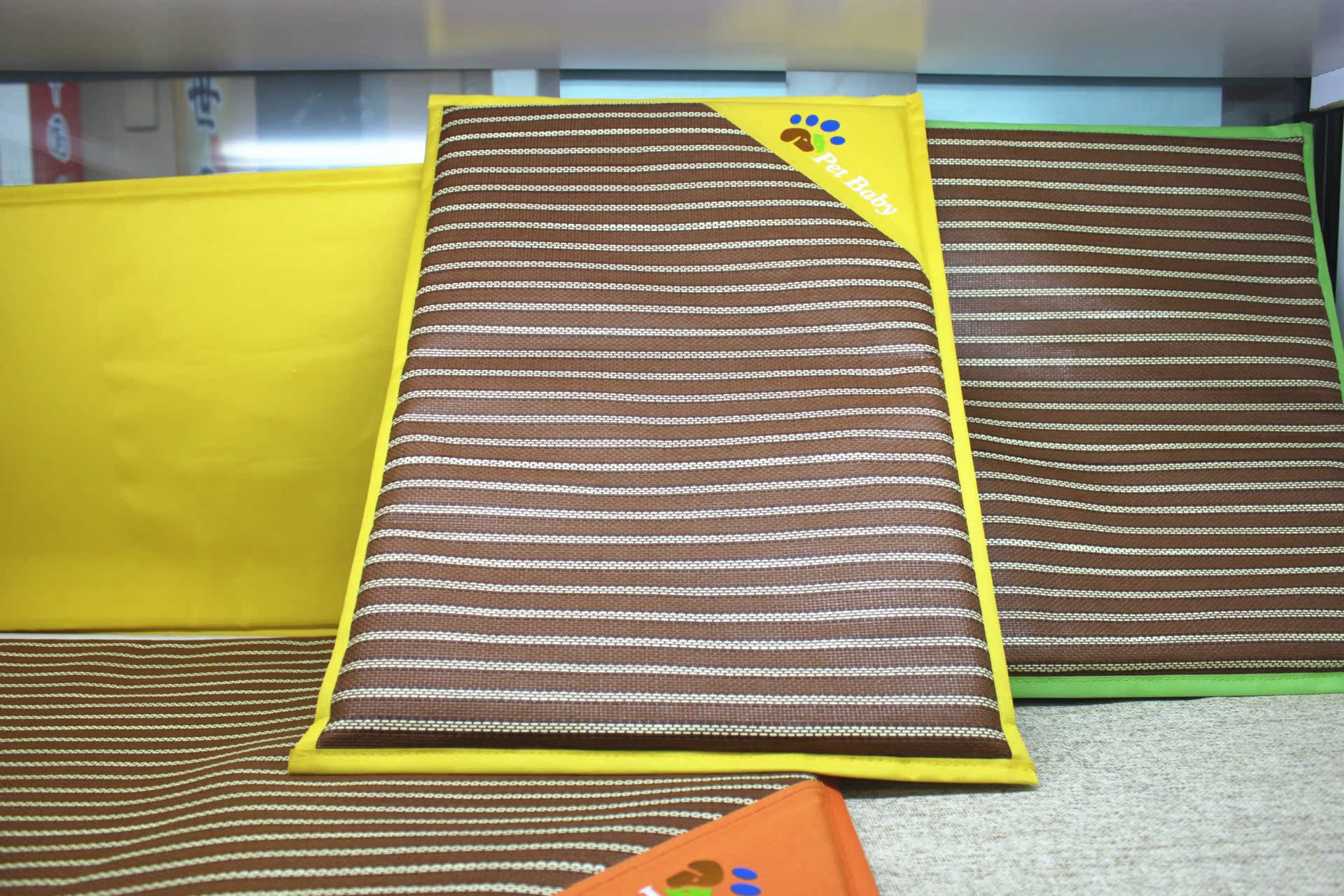 缘源圆 夏用宠物凉席垫草席双面双用垫高强度牛津布