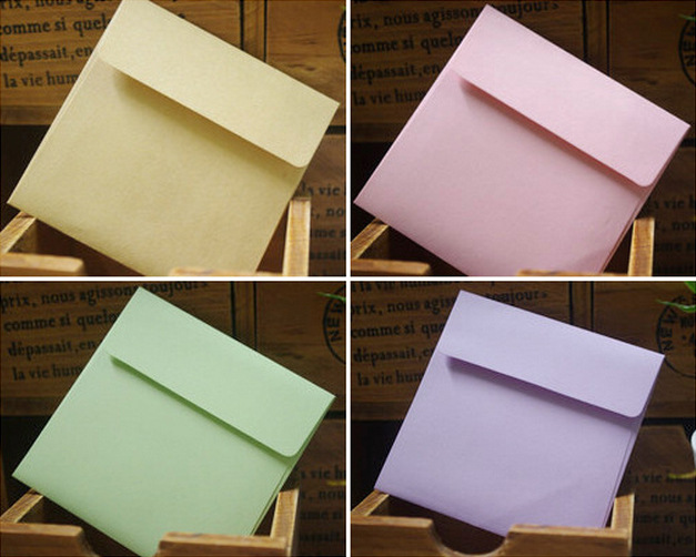 b15 彩色信封 10*10方形小信封 小贺卡信封/邀请函/会员卡