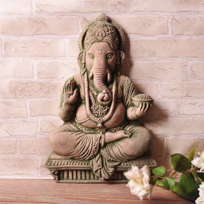 泰国象神摆件 石雕家居酒店商务会所镇宅象鼻神招财摆件3443