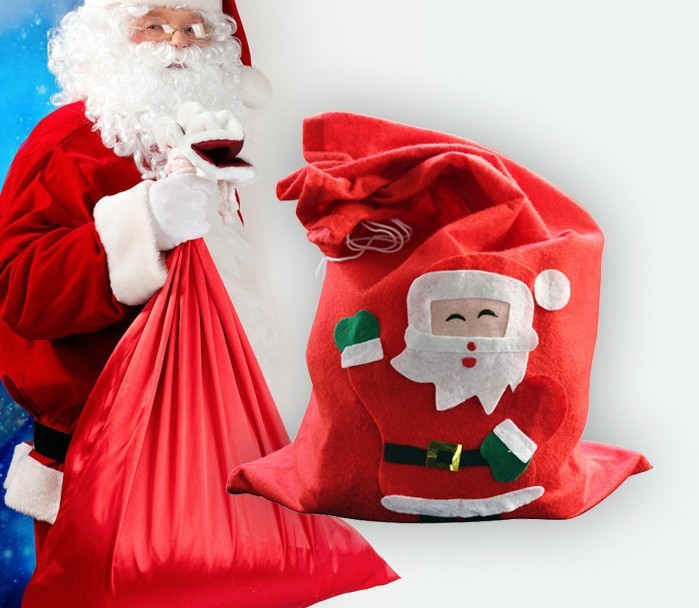 爆款 圣诞节礼物袋 圣诞老人礼物袋礼品袋 圣诞节装饰品礼品袋