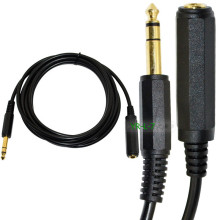 10 FT镀金6.5mm公对母6.3SP M-6.3SP F Cable 6.35双声道延长线