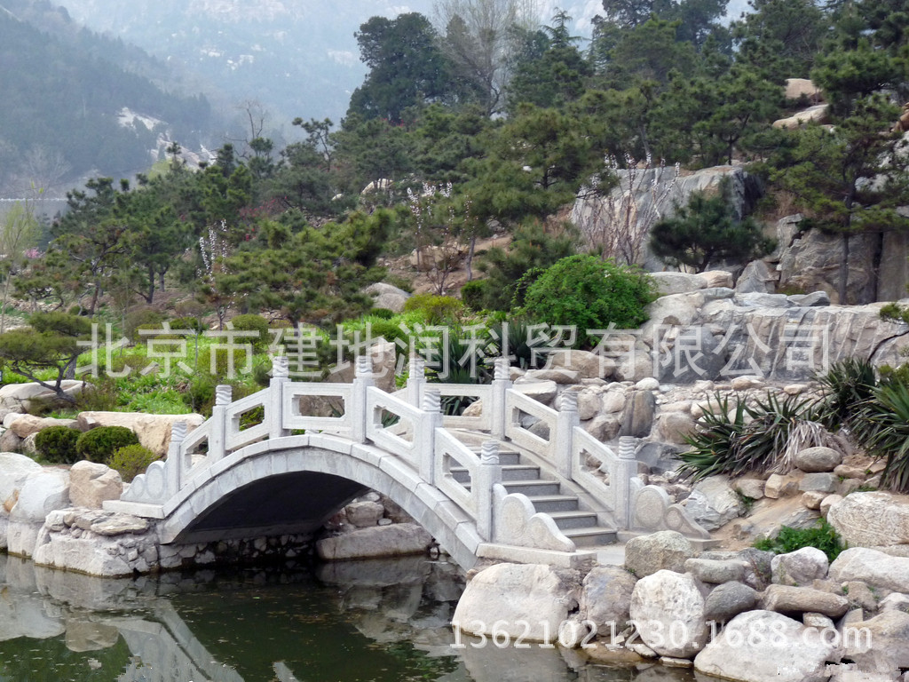 假山水系 墓碑牌楼 亭子柱子 浮雕栏板 小桥长廊 喷泉风水挡车球