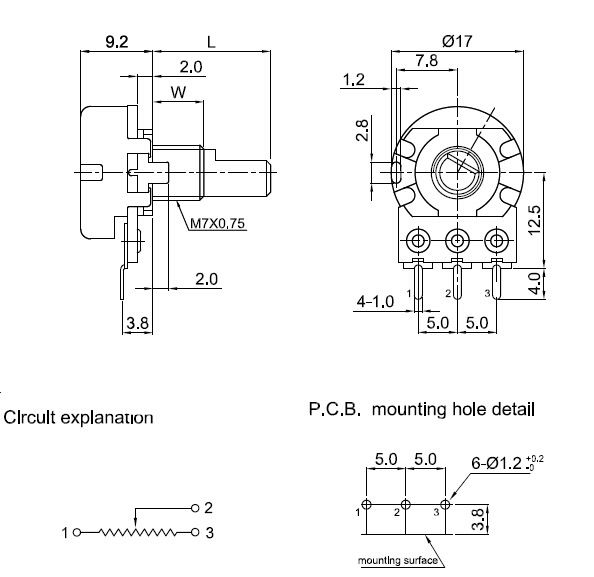 wh148单联 b10k 电位器 直径16mm