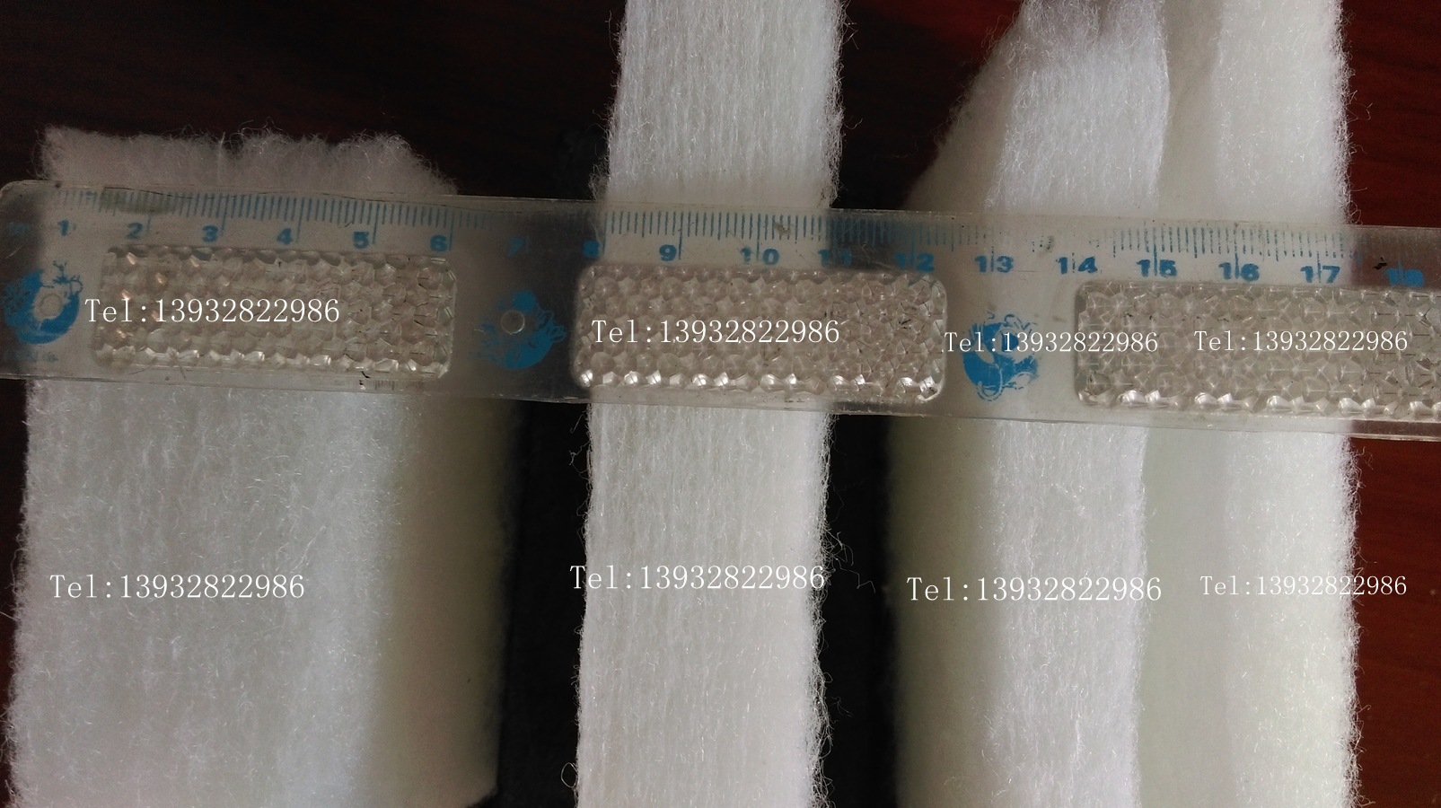 15mm,20mm,30mm,50mm厚过滤棉样品测量厚度