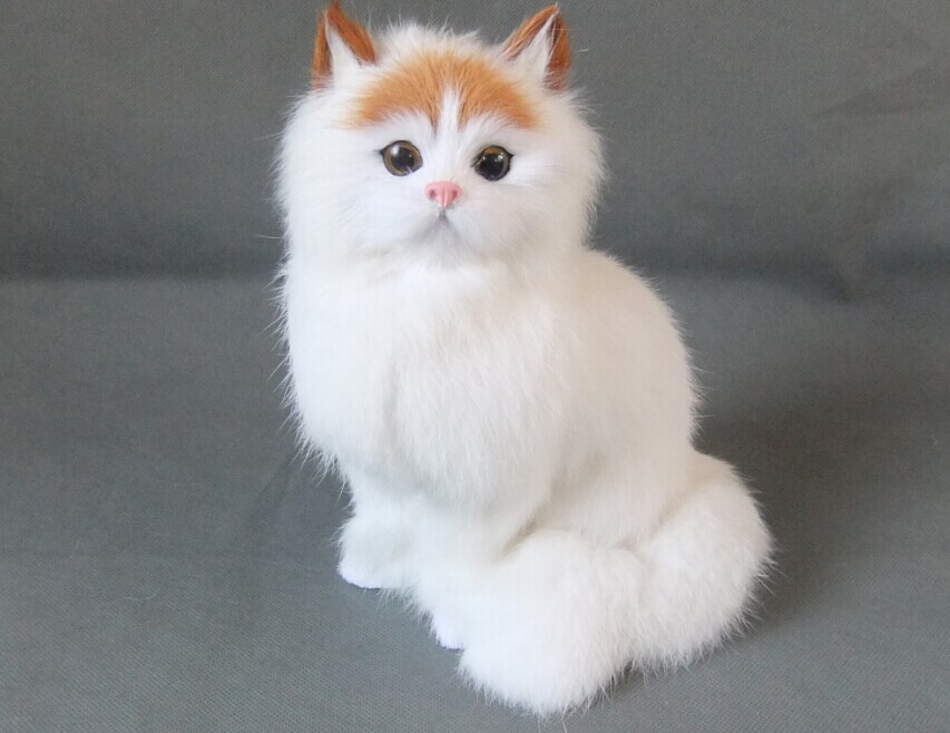 五色可选新年创意小礼物 仿真皮毛动物 仿真猫 家居摆件