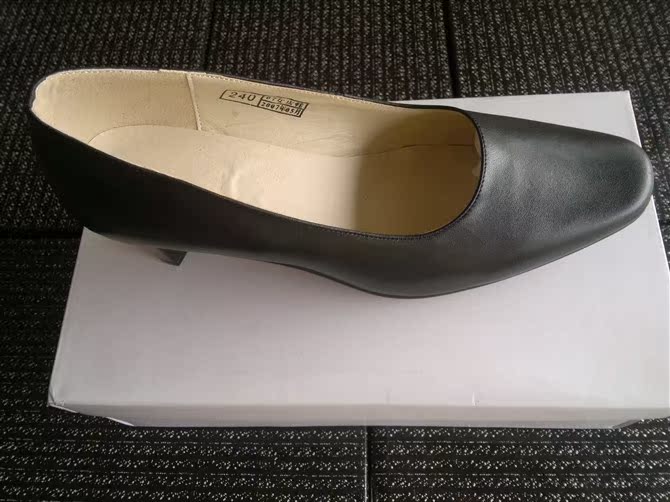 军训女夏常服皮鞋职业装皮鞋牛皮皮鞋女中跟皮鞋工作皮鞋正品