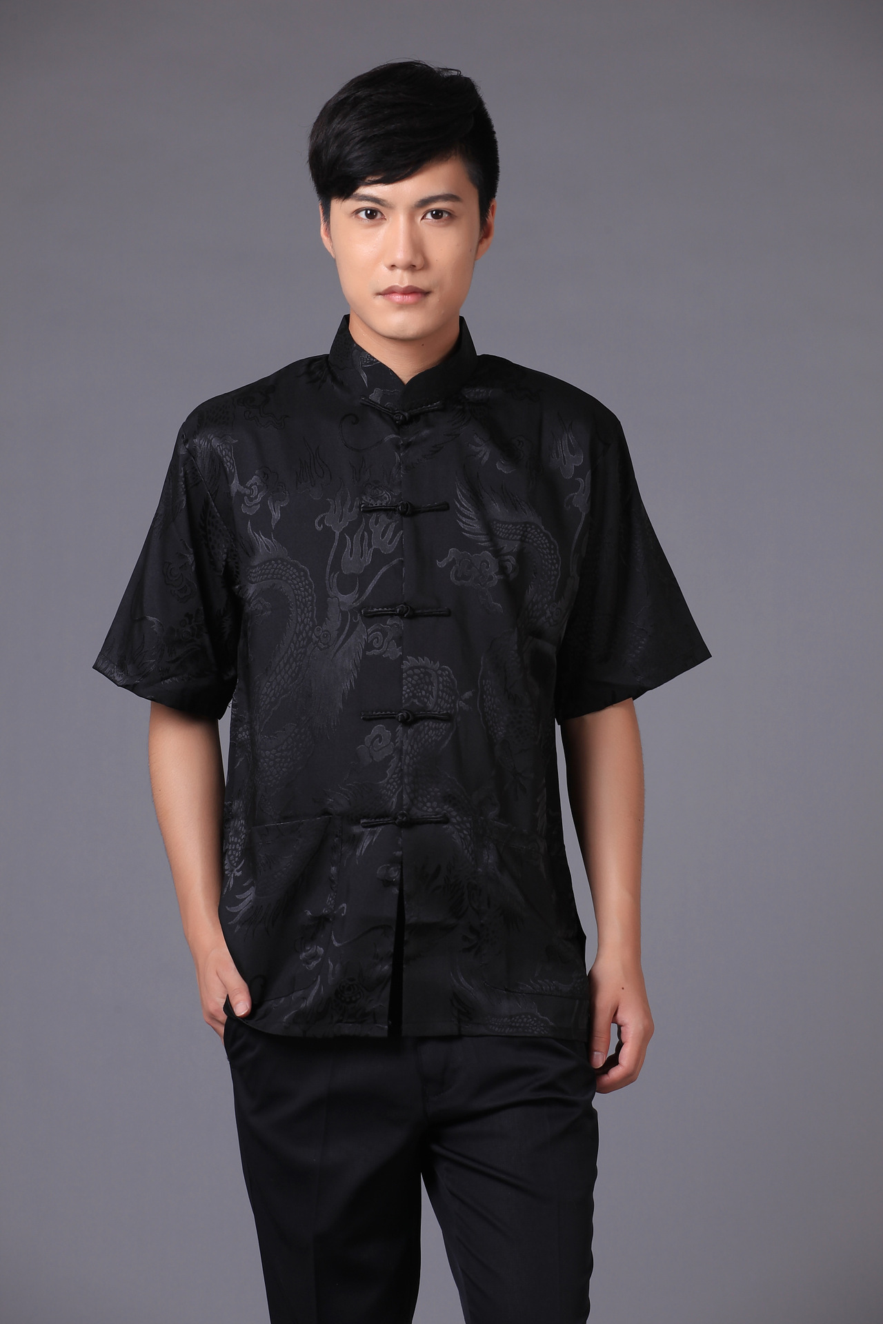 中式改良中国风纯棉汉服 男男士唐装 男 长袖春秋长衫男居士服￥50.