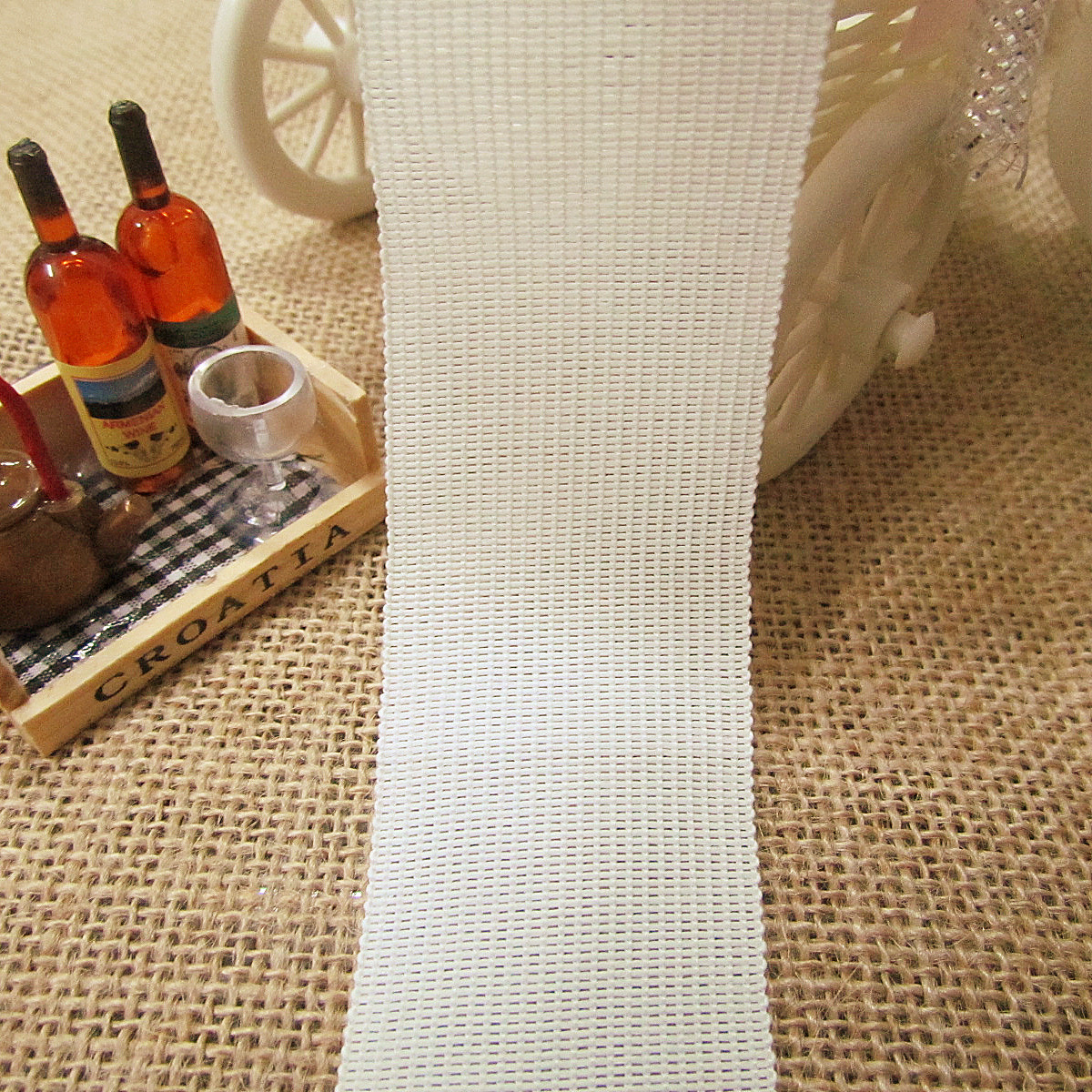 【床垫围边带】mt-330# 白色花边平纹边带 (织带 包边带 花边带)