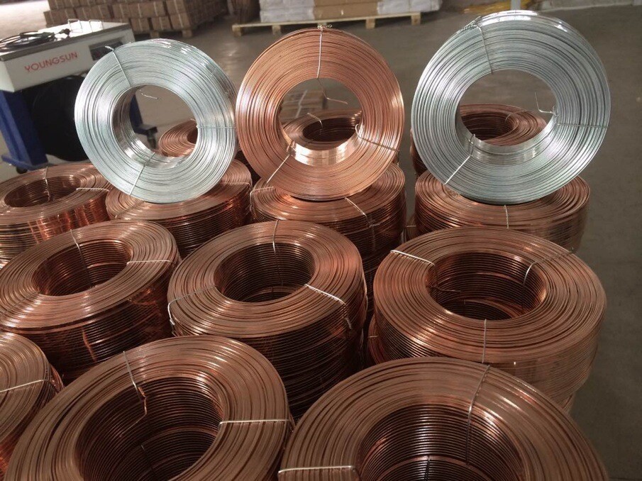 厂家直销南京优质镀锌镀铜纸箱包装扁丝钉线扁线出口品质高速扁丝