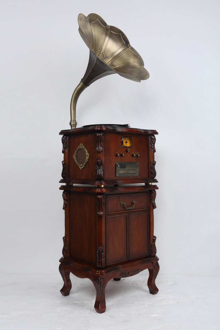 至臻复古仿古老上海留声机 带usb多功能电唱机 lp黑胶唱片机礼品