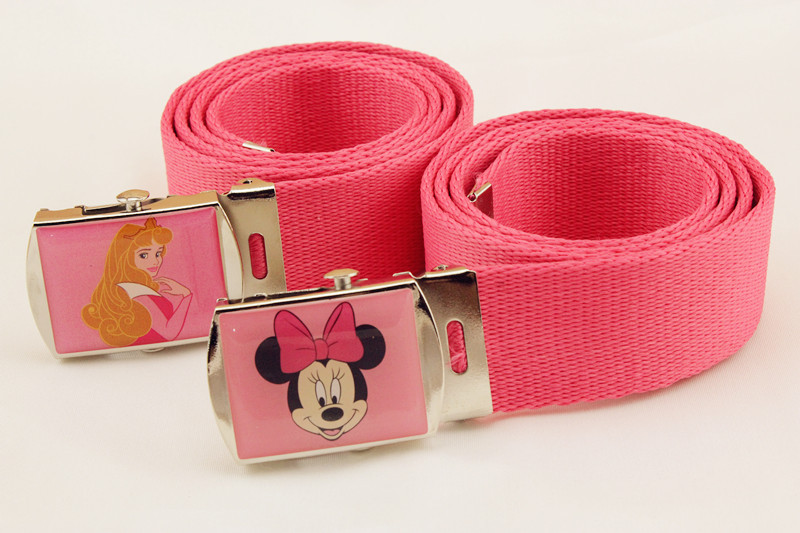 现货 迪士尼卡通儿童腰带 小孩韩版皮带 女士男士棉布带 来样定做