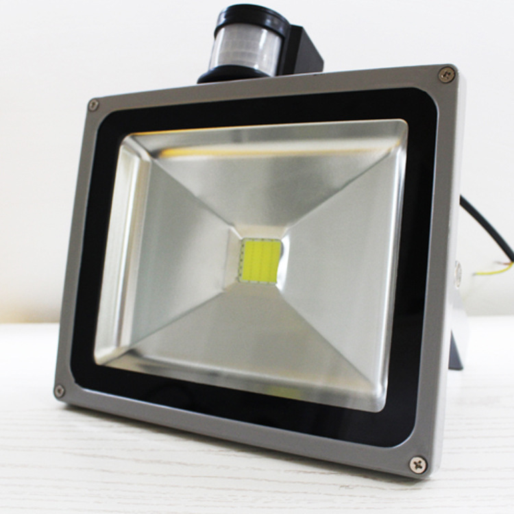 厂家直销10w感应投光灯 泛光灯 广告灯室内人体感应照明