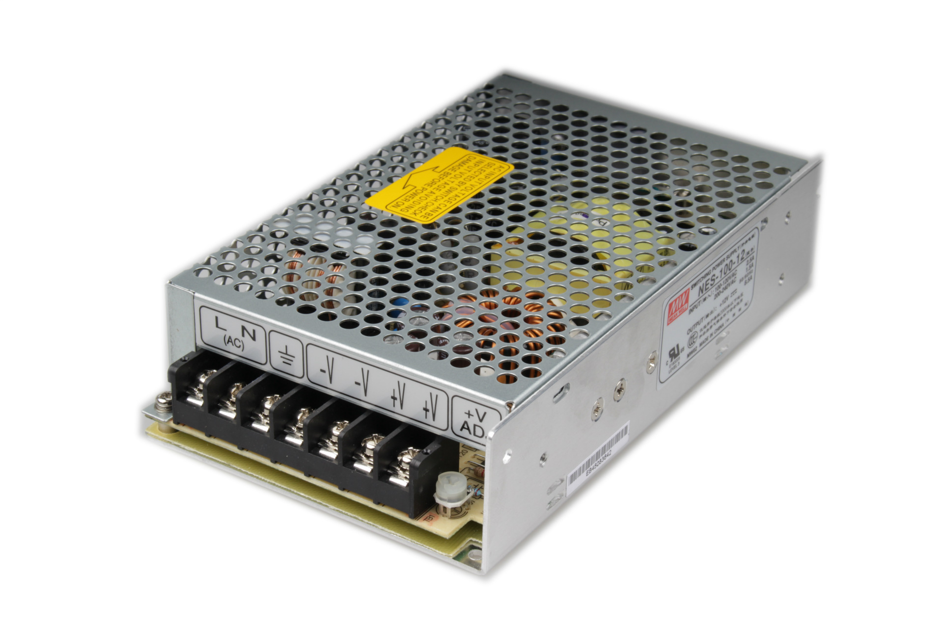 台湾明纬电源100w5v开关电源 全金属外壳单路输出型nes-100-5