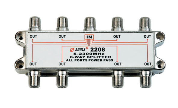 一分二 卫星接收功分器 索美2202 分支分配器 splitter 5-2300mhz