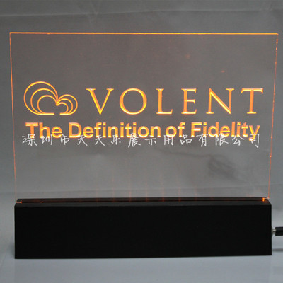亚克力广告灯箱 led发光字 桌面灯箱亚克力充电夜场灯箱