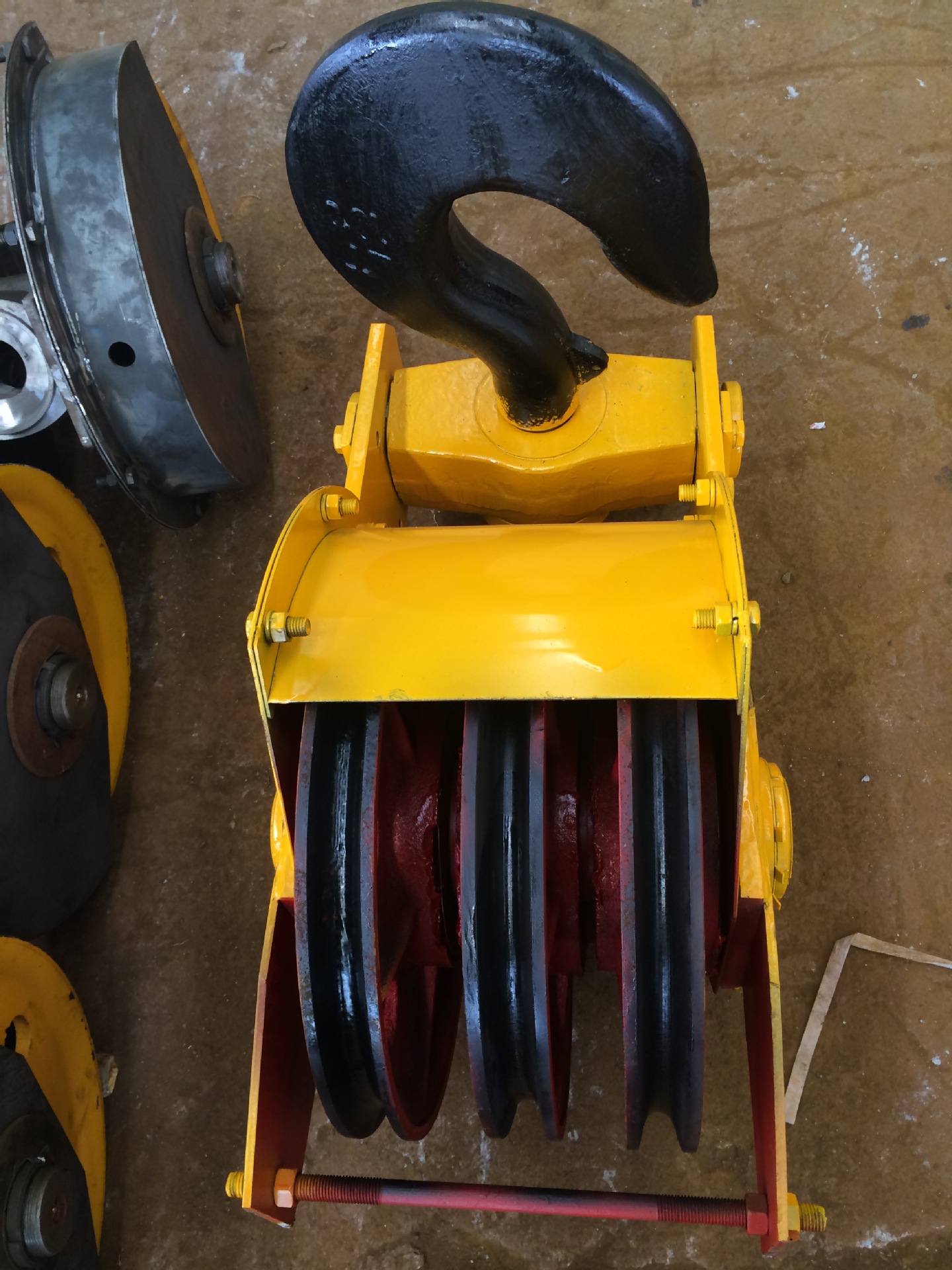 32t半封单钩吊钩组 生产 3立方 四绳抓斗 u7 上下滑轮组 抓斗配件