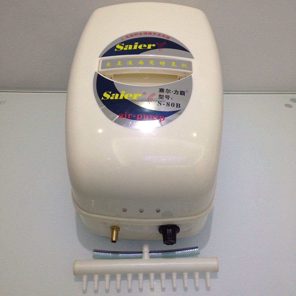 赛尔正品交直流两用空气泵增氧机s80b氧气泵105w12位出气孔