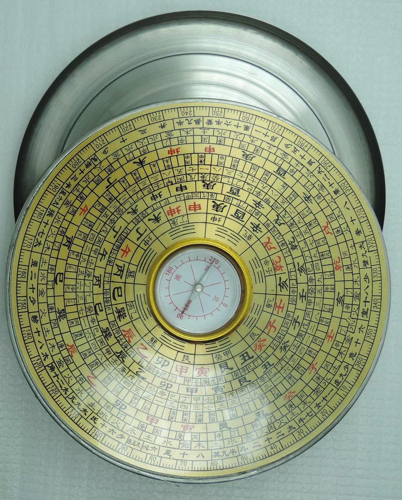 中公工艺 小号不锈钢圆 风水罗盘 罗经 罗经仪 指南针 风水用品