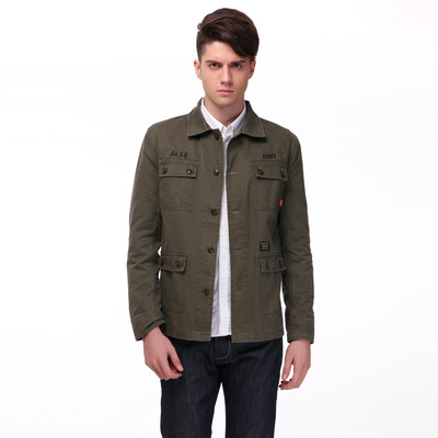 s.q 秋冬军工装轻水洗质感虎纹迷彩 m65军事夹克外套