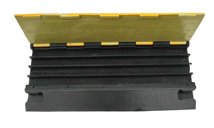 五线槽橡胶布线板_护线板_五线槽板_线槽减速带_电缆保护垫