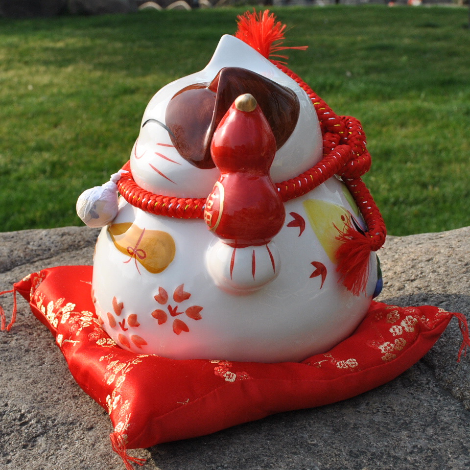 招财猫陶瓷储蓄罐招财又平安开业 送礼 生日 乔迁 创意礼品