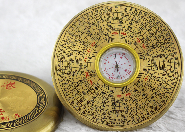 直径12cm 圆形罗经仪罗盘 八德倡晟便