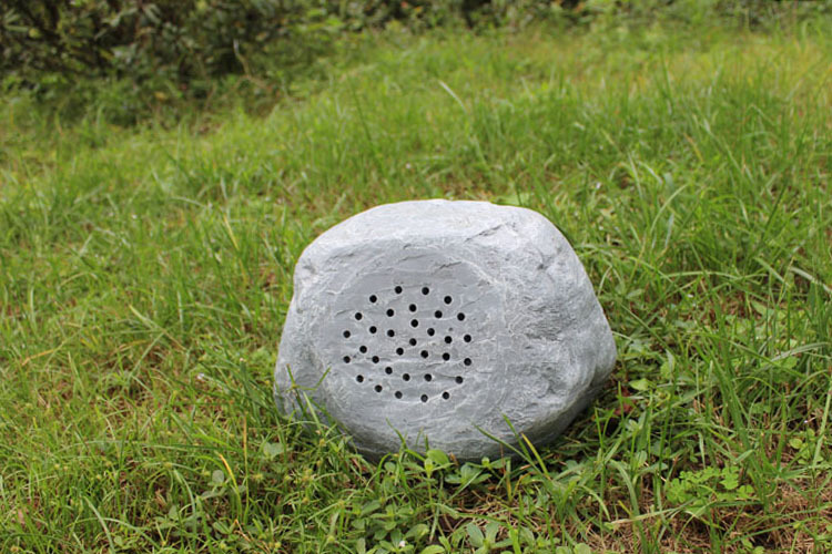 麦鹰翔m710 圆灰石公园园林别墅仿真石头音响 室外防水草坪音箱