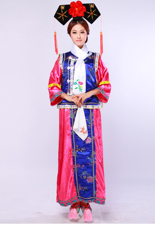 清朝格格服装古装甄嬛传妃子装演出服小燕子还珠格格旗装影楼写真