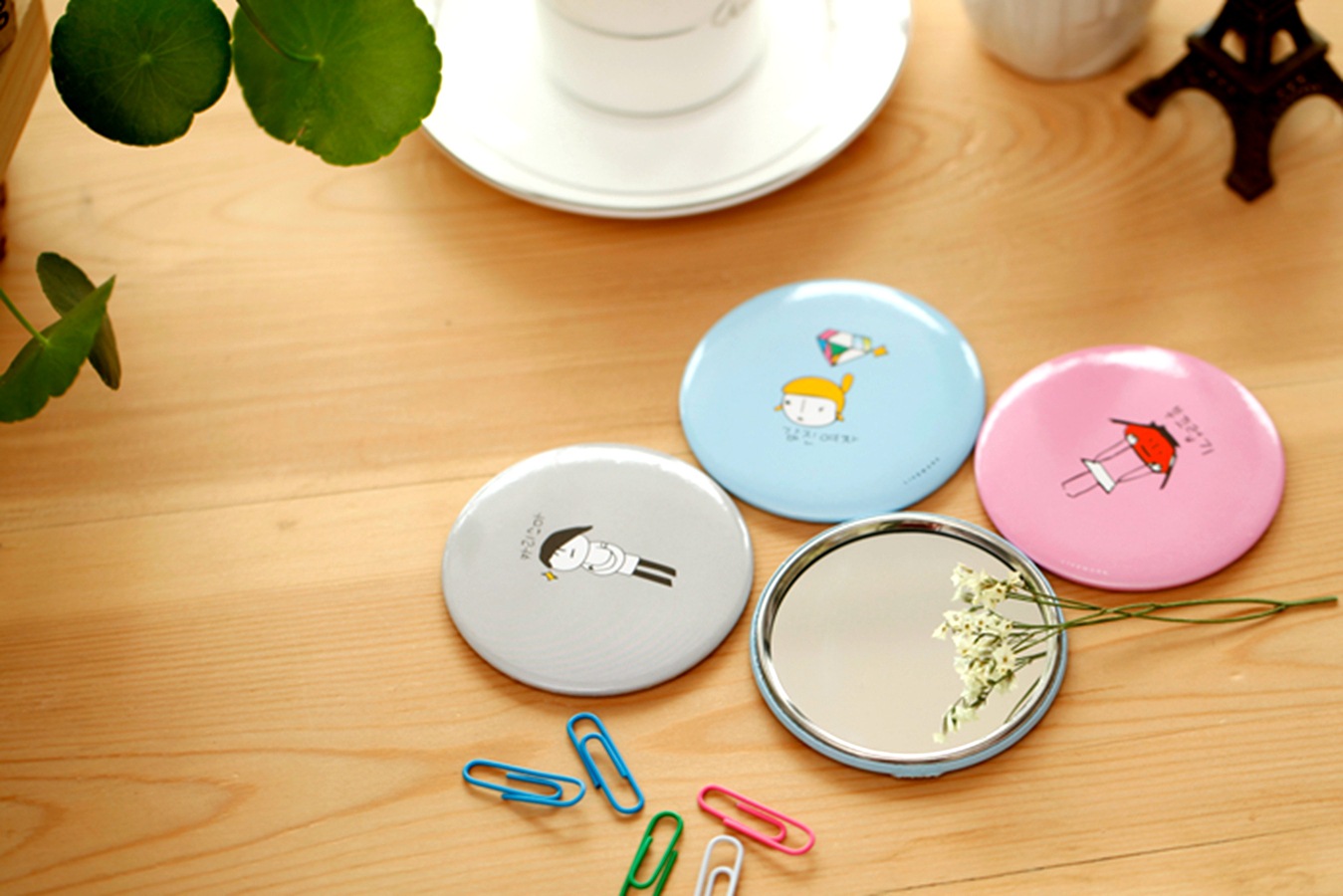 t 淘宝赠品 韩版甜美可爱小镜子随身镜 化妆镜 可定制加印.