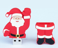 厂家批发 圣诞老人PVC 2GU盘 个性8GU盘 可定LOGO 16GU盘圣诞节