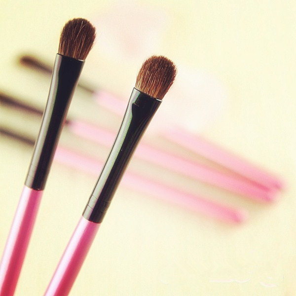 小马毛烟熏刷/晕染刷/眼影刷/晕眼线 长杆 桃粉色