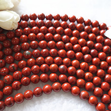 天然红砖石 红碧玉 朱砂红圆珠手链DIY饰品（多尺寸）